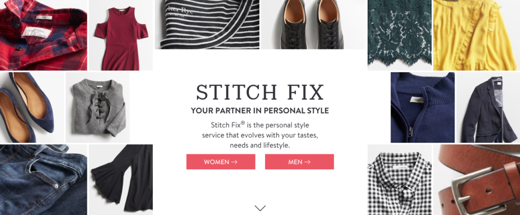 Stitch Fix website screen-capture