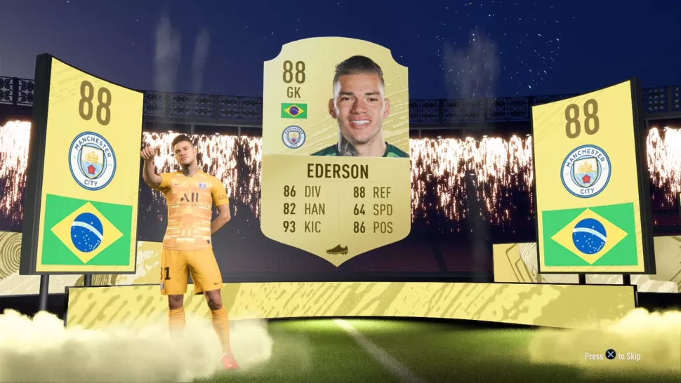 Player pack for Ederson, goalkeeper for Manchester City